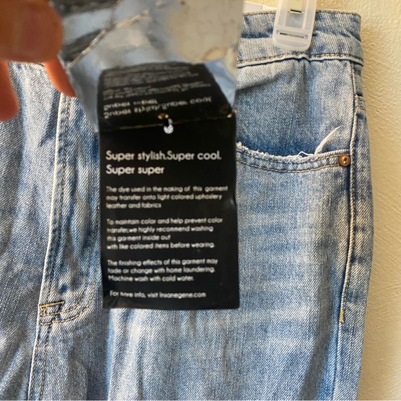 Insane Gene Hi-Rise Straight Distressed Jeans Blue - NEW - Size 29 - Picture 5 of 7